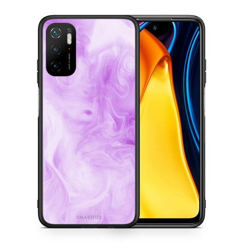Θήκη Xiaomi Redmi Note 10 5G/Poco M3 Pro Lavender Watercolor από τη Smartfits με σχέδιο στο πίσω μέρος και μαύρο περίβλημα | Xiaomi Redmi Note 10 5G/Poco M3 Pro Lavender Watercolor case with colorful back and black bezels