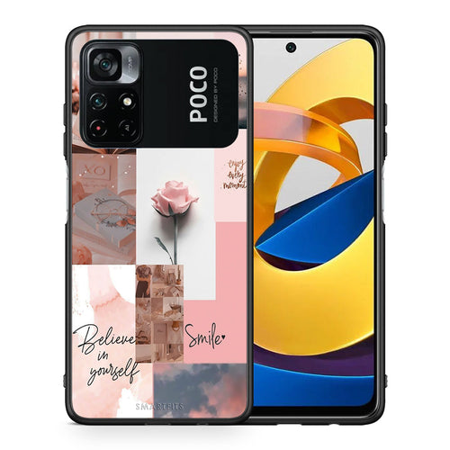 Θήκη Xiaomi Poco M4 Pro 4G Aesthetic Collage από τη Smartfits με σχέδιο στο πίσω μέρος και μαύρο περίβλημα | Xiaomi Poco M4 Pro 4G Aesthetic Collage case with colorful back and black bezels