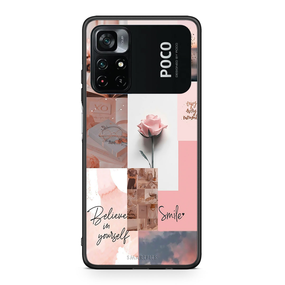 Xiaomi Poco M4 Pro 4G Aesthetic Collage θήκη από τη Smartfits με σχέδιο στο πίσω μέρος και μαύρο περίβλημα | Smartphone case with colorful back and black bezels by Smartfits