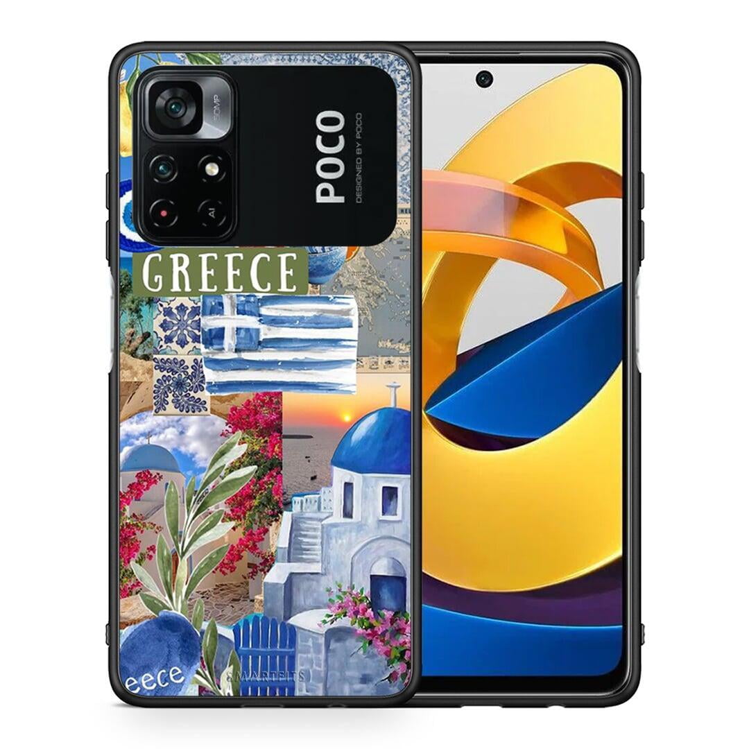 Θήκη Xiaomi Poco M4 Pro 4G All Greek από τη Smartfits με σχέδιο στο πίσω μέρος και μαύρο περίβλημα | Xiaomi Poco M4 Pro 4G All Greek case with colorful back and black bezels