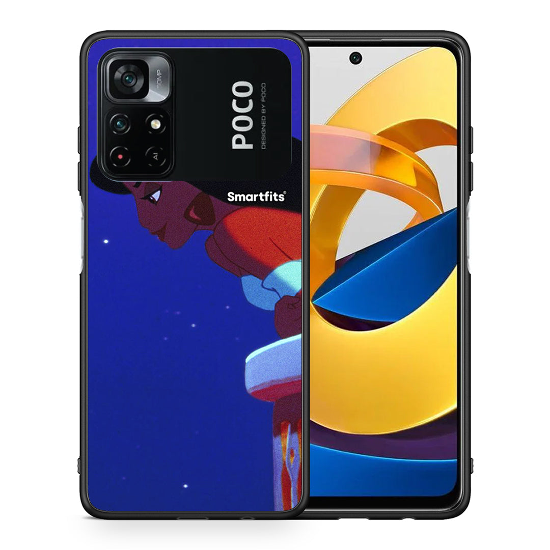 Θήκη Xiaomi Poco M4 Pro 4G Alladin And Jasmine Love 2 από τη Smartfits με σχέδιο στο πίσω μέρος και μαύρο περίβλημα | Xiaomi Poco M4 Pro 4G Alladin And Jasmine Love 2 case with colorful back and black bezels