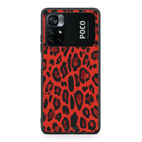 Thumbnail for 4 - Xiaomi Poco M4 Pro 4G Red Leopard Animal case, cover, bumper