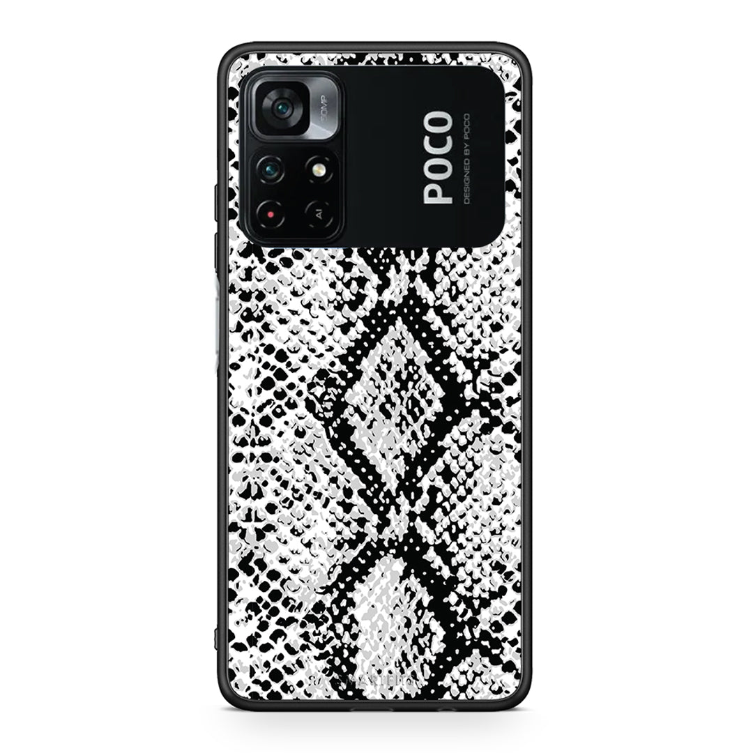 24 - Xiaomi Poco M4 Pro 4G White Snake Animal case, cover, bumper
