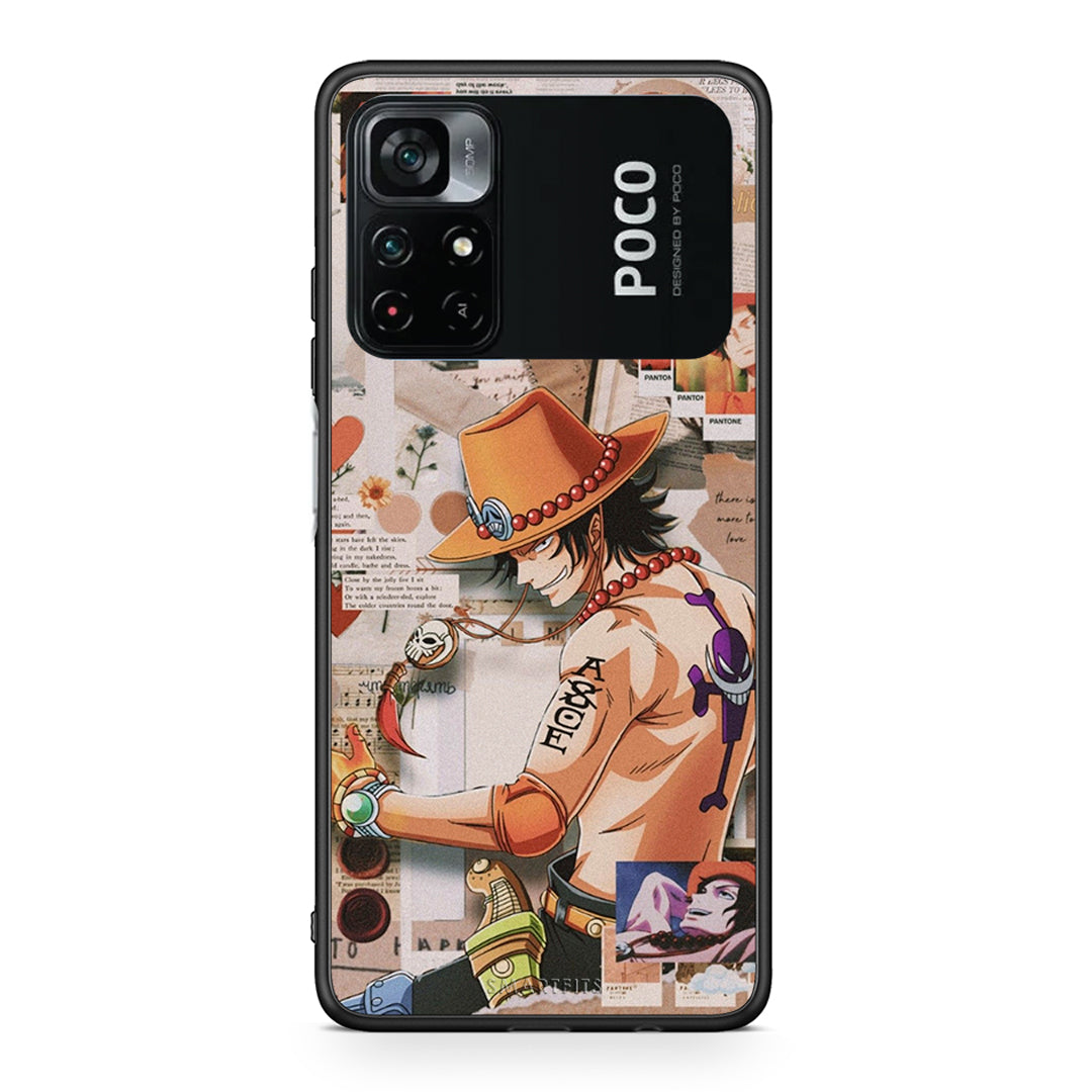 Xiaomi Poco M4 Pro 4G Anime Collage θήκη από τη Smartfits με σχέδιο στο πίσω μέρος και μαύρο περίβλημα | Smartphone case with colorful back and black bezels by Smartfits