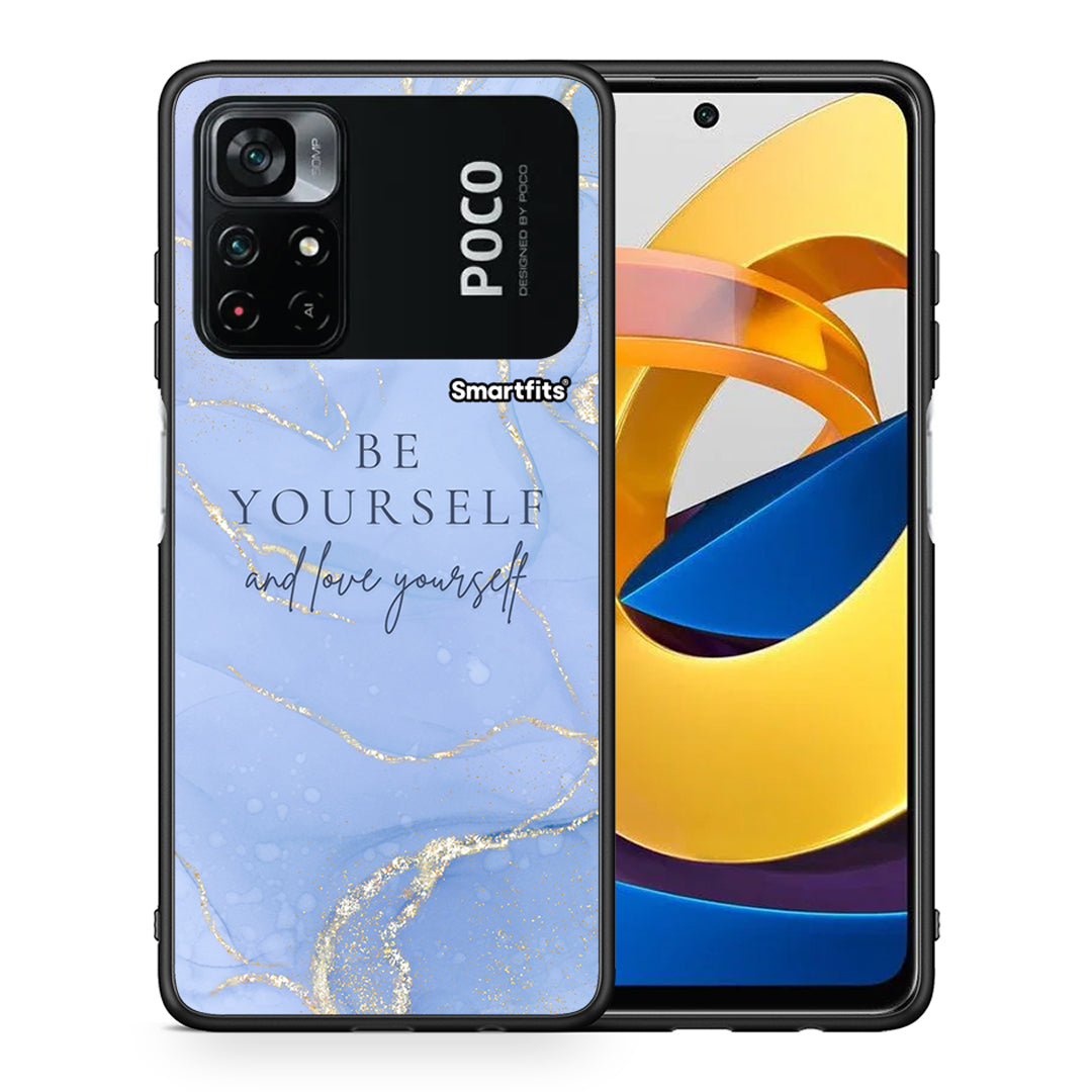 Θήκη Xiaomi Poco M4 Pro 4G Be Yourself από τη Smartfits με σχέδιο στο πίσω μέρος και μαύρο περίβλημα | Xiaomi Poco M4 Pro 4G Be Yourself case with colorful back and black bezels