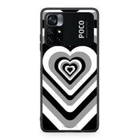 Thumbnail for Xiaomi Poco M4 Pro 4G Black Hearts θήκη από τη Smartfits με σχέδιο στο πίσω μέρος και μαύρο περίβλημα | Smartphone case with colorful back and black bezels by Smartfits