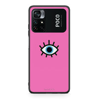 Thumbnail for Xiaomi Poco M4 Pro 4G Blue Eye Pink θήκη από τη Smartfits με σχέδιο στο πίσω μέρος και μαύρο περίβλημα | Smartphone case with colorful back and black bezels by Smartfits