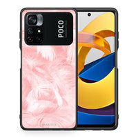 Thumbnail for Θήκη Xiaomi Poco M4 Pro 4G Pink Feather Boho από τη Smartfits με σχέδιο στο πίσω μέρος και μαύρο περίβλημα | Xiaomi Poco M4 Pro 4G Pink Feather Boho case with colorful back and black bezels