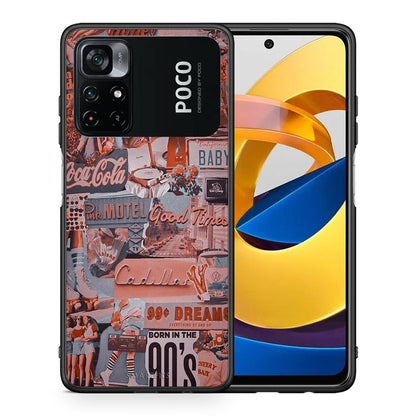 Θήκη Xiaomi Poco M4 Pro 4G Born In 90s από τη Smartfits με σχέδιο στο πίσω μέρος και μαύρο περίβλημα | Xiaomi Poco M4 Pro 4G Born In 90s case with colorful back and black bezels