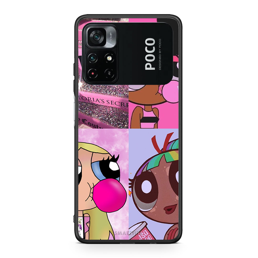 Xiaomi Poco M4 Pro 4G Bubble Girls Θήκη Αγίου Βαλεντίνου από τη Smartfits με σχέδιο στο πίσω μέρος και μαύρο περίβλημα | Smartphone case with colorful back and black bezels by Smartfits