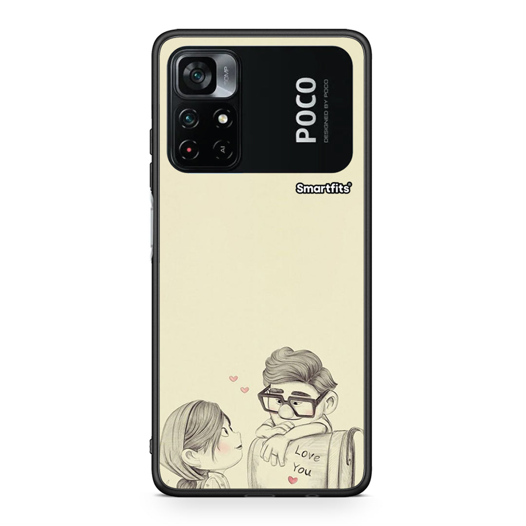 Xiaomi Poco M4 Pro 4G Carl And Ellie θήκη από τη Smartfits με σχέδιο στο πίσω μέρος και μαύρο περίβλημα | Smartphone case with colorful back and black bezels by Smartfits