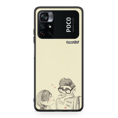 Xiaomi Poco M4 Pro 4G Carl And Ellie θήκη από τη Smartfits με σχέδιο στο πίσω μέρος και μαύρο περίβλημα | Smartphone case with colorful back and black bezels by Smartfits