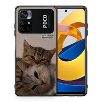 Thumbnail for Θήκη Xiaomi Poco M4 Pro 4G Cats In Love από τη Smartfits με σχέδιο στο πίσω μέρος και μαύρο περίβλημα | Xiaomi Poco M4 Pro 4G Cats In Love case with colorful back and black bezels