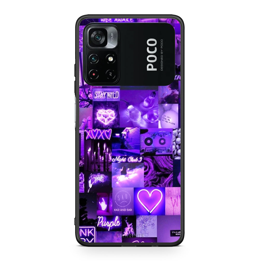 Xiaomi Poco M4 Pro 4G Collage Stay Wild Θήκη Αγίου Βαλεντίνου από τη Smartfits με σχέδιο στο πίσω μέρος και μαύρο περίβλημα | Smartphone case with colorful back and black bezels by Smartfits