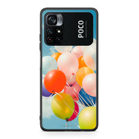 Thumbnail for Xiaomi Poco M4 Pro 4G Colorful Balloons θήκη από τη Smartfits με σχέδιο στο πίσω μέρος και μαύρο περίβλημα | Smartphone case with colorful back and black bezels by Smartfits