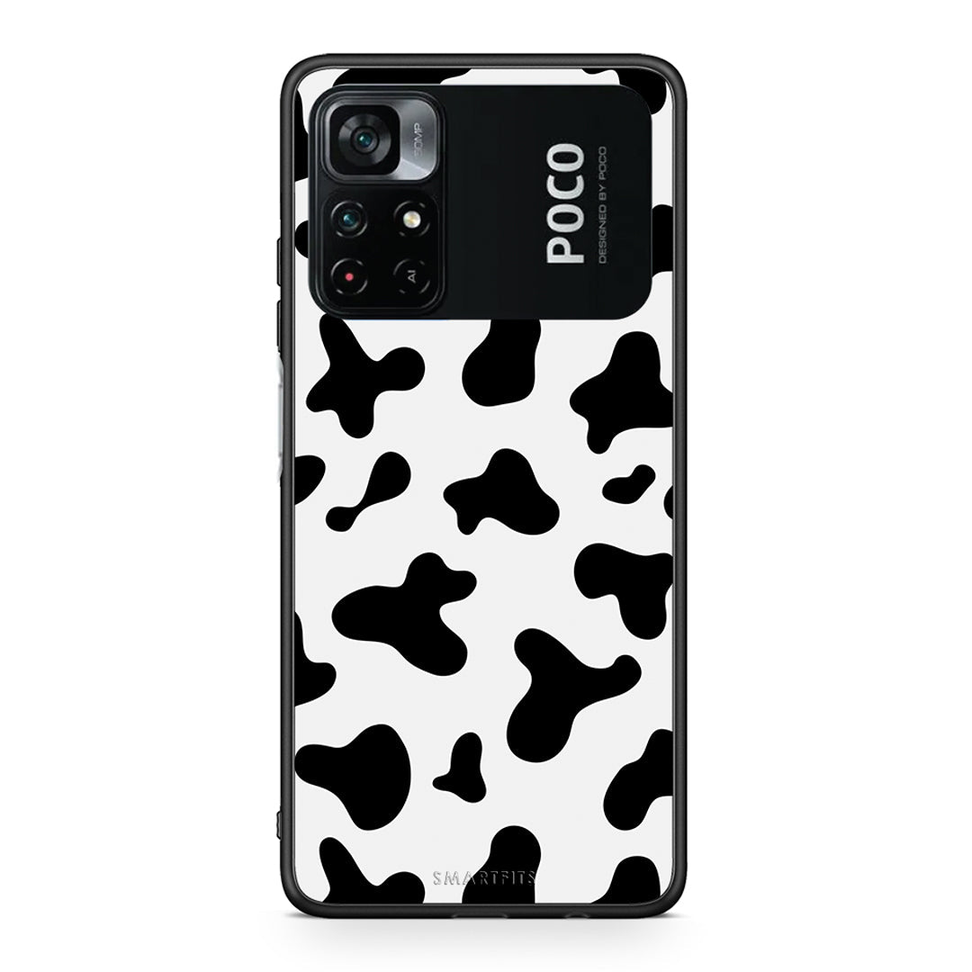 Xiaomi Poco M4 Pro 4G Cow Print θήκη από τη Smartfits με σχέδιο στο πίσω μέρος και μαύρο περίβλημα | Smartphone case with colorful back and black bezels by Smartfits