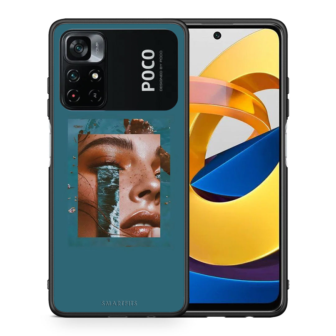 Θήκη Xiaomi Poco M4 Pro 4G Cry An Ocean από τη Smartfits με σχέδιο στο πίσω μέρος και μαύρο περίβλημα | Xiaomi Poco M4 Pro 4G Cry An Ocean case with colorful back and black bezels