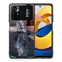 Thumbnail for Θήκη Xiaomi Poco M4 Pro 4G Tiger Cute από τη Smartfits με σχέδιο στο πίσω μέρος και μαύρο περίβλημα | Xiaomi Poco M4 Pro 4G Tiger Cute case with colorful back and black bezels