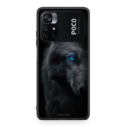 Xiaomi Poco M4 Pro 4G Dark Wolf θήκη από τη Smartfits με σχέδιο στο πίσω μέρος και μαύρο περίβλημα | Smartphone case with colorful back and black bezels by Smartfits