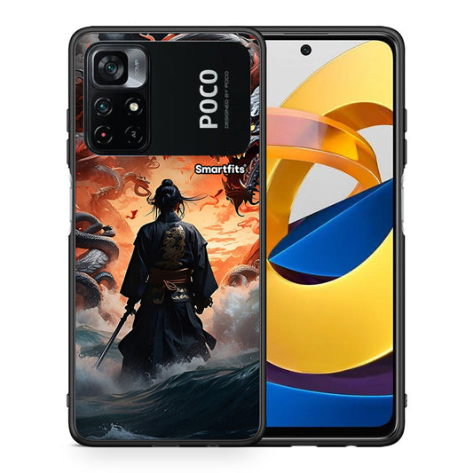 Θήκη Xiaomi Poco M4 Pro 4G Dragons Fight από τη Smartfits με σχέδιο στο πίσω μέρος και μαύρο περίβλημα | Xiaomi Poco M4 Pro 4G Dragons Fight case with colorful back and black bezels