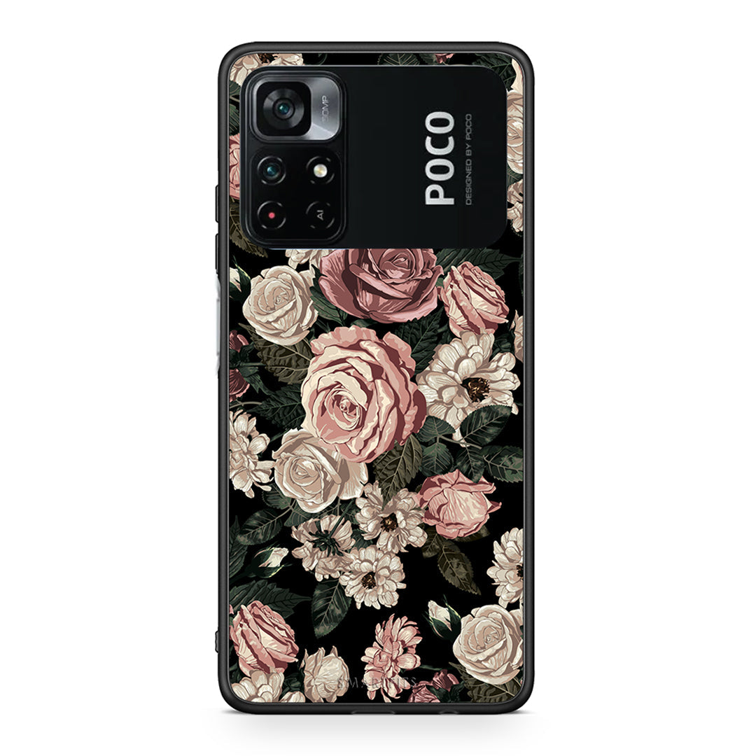 4 - Xiaomi Poco M4 Pro 4G Wild Roses Flower case, cover, bumper