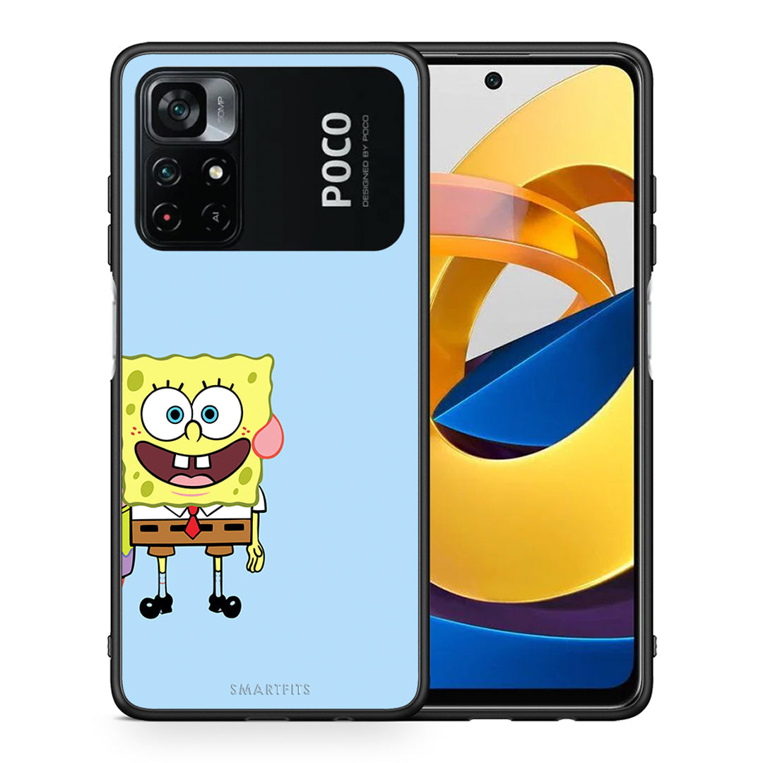 Θήκη Xiaomi Poco M4 Pro 4G Friends Bob από τη Smartfits με σχέδιο στο πίσω μέρος και μαύρο περίβλημα | Xiaomi Poco M4 Pro 4G Friends Bob case with colorful back and black bezels