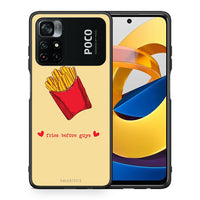 Thumbnail for Θήκη Αγίου Βαλεντίνου Xiaomi Poco M4 Pro 4G Fries Before Guys από τη Smartfits με σχέδιο στο πίσω μέρος και μαύρο περίβλημα | Xiaomi Poco M4 Pro 4G Fries Before Guys case with colorful back and black bezels