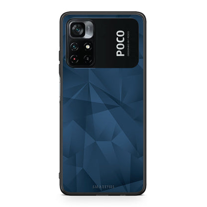 39 - Xiaomi Poco M4 Pro 4G Blue Abstract Geometric case, cover, bumper
