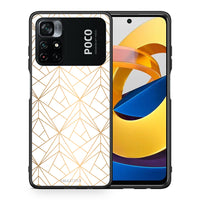 Thumbnail for Θήκη Xiaomi Poco M4 Pro 4G Luxury White Geometric από τη Smartfits με σχέδιο στο πίσω μέρος και μαύρο περίβλημα | Xiaomi Poco M4 Pro 4G Luxury White Geometric case with colorful back and black bezels