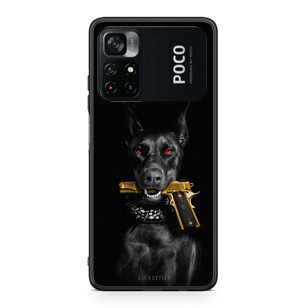 Xiaomi Poco M4 Pro 4G Golden Gun Θήκη Αγίου Βαλεντίνου από τη Smartfits με σχέδιο στο πίσω μέρος και μαύρο περίβλημα | Smartphone case with colorful back and black bezels by Smartfits