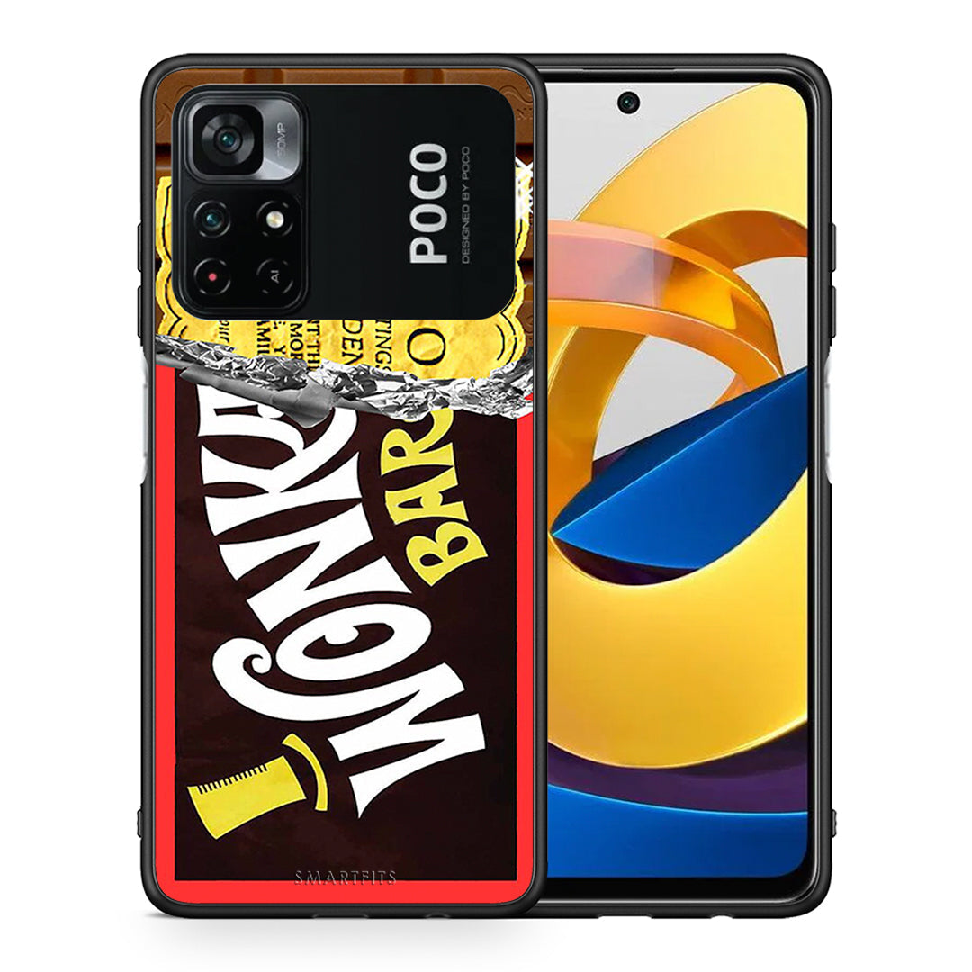 Θήκη Xiaomi Poco M4 Pro 4G Golden Ticket από τη Smartfits με σχέδιο στο πίσω μέρος και μαύρο περίβλημα | Xiaomi Poco M4 Pro 4G Golden Ticket case with colorful back and black bezels