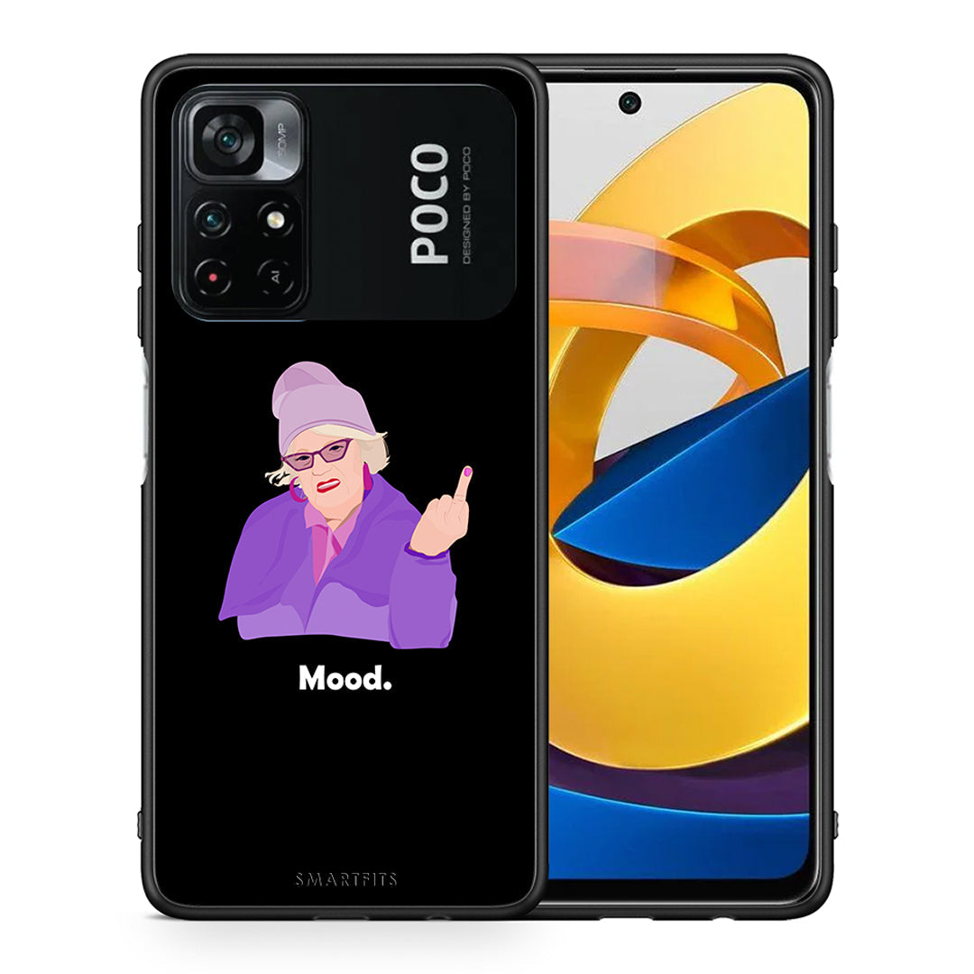Θήκη Xiaomi Poco M4 Pro 4G Grandma Mood Black από τη Smartfits με σχέδιο στο πίσω μέρος και μαύρο περίβλημα | Xiaomi Poco M4 Pro 4G Grandma Mood Black case with colorful back and black bezels