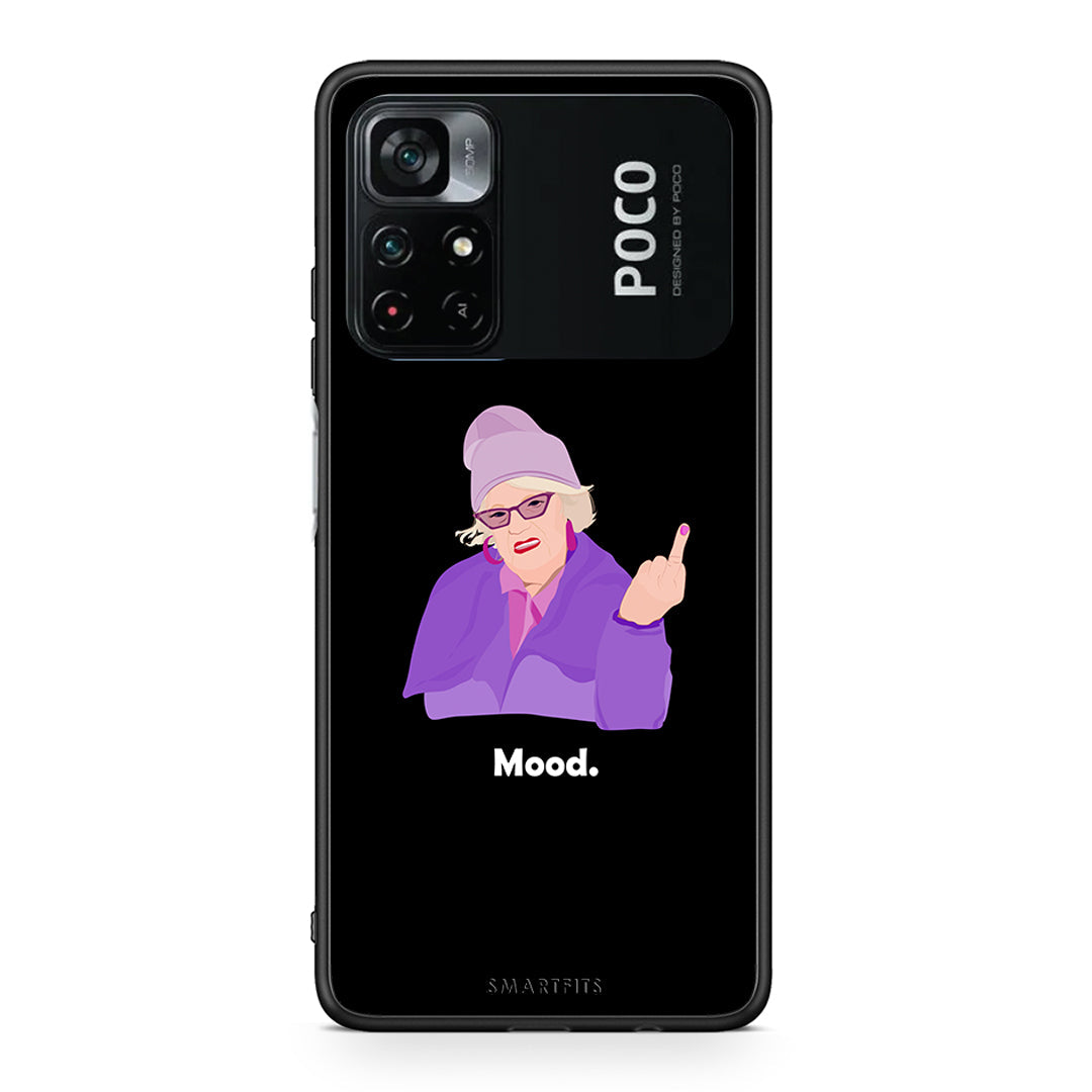 Xiaomi Poco M4 Pro 4G Grandma Mood Black θήκη από τη Smartfits με σχέδιο στο πίσω μέρος και μαύρο περίβλημα | Smartphone case with colorful back and black bezels by Smartfits