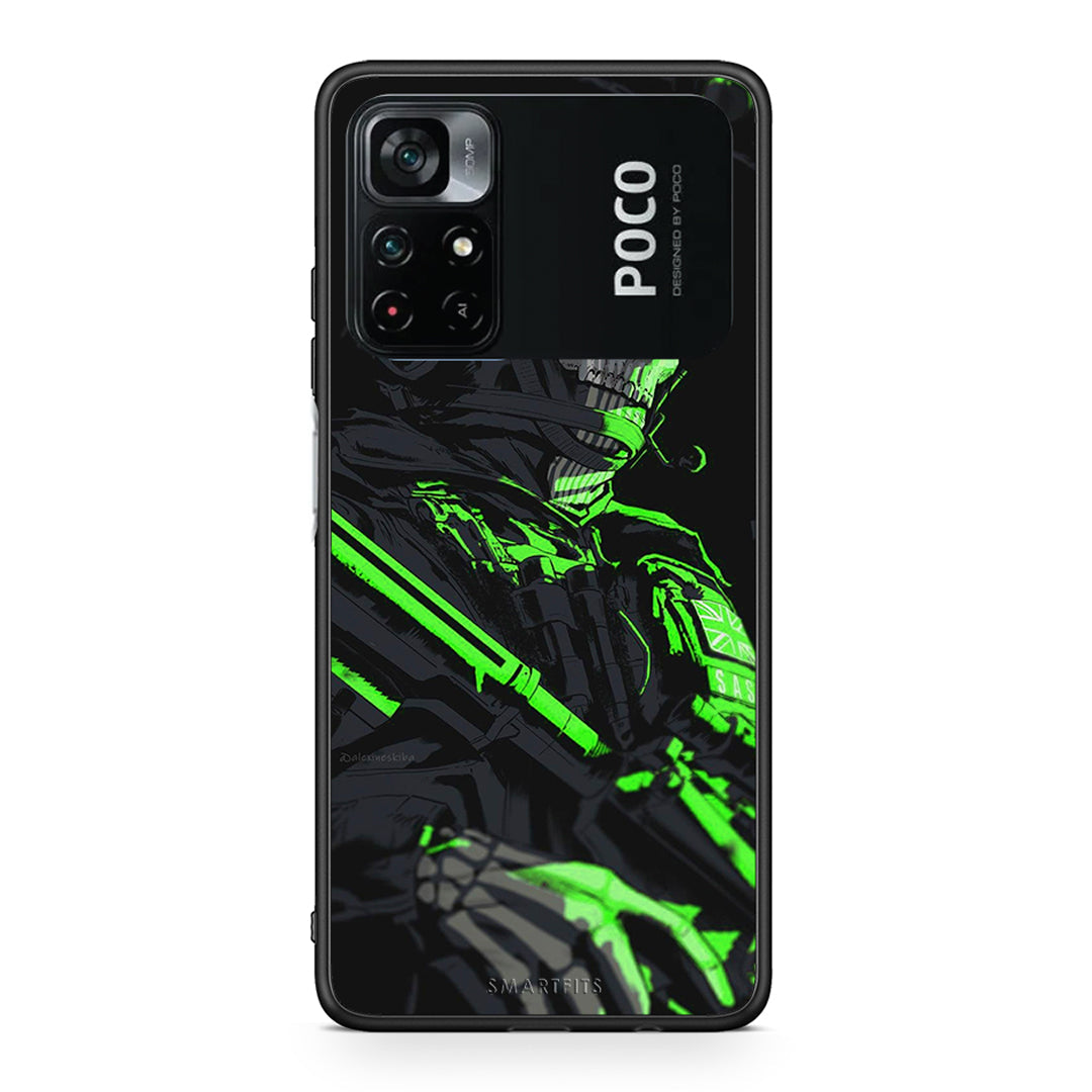 Xiaomi Poco M4 Pro 4G Green Soldier Θήκη Αγίου Βαλεντίνου από τη Smartfits με σχέδιο στο πίσω μέρος και μαύρο περίβλημα | Smartphone case with colorful back and black bezels by Smartfits