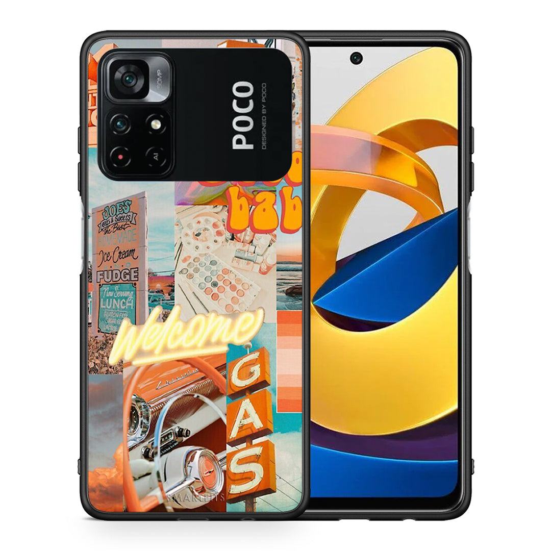 Θήκη Αγίου Βαλεντίνου Xiaomi Poco M4 Pro 4G Groovy Babe από τη Smartfits με σχέδιο στο πίσω μέρος και μαύρο περίβλημα | Xiaomi Poco M4 Pro 4G Groovy Babe case with colorful back and black bezels