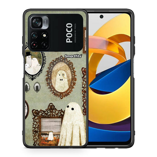 Θήκη Xiaomi Poco M4 Pro 4G Halloween Ghost Season από τη Smartfits με σχέδιο στο πίσω μέρος και μαύρο περίβλημα | Xiaomi Poco M4 Pro 4G Halloween Ghost Season case with colorful back and black bezels