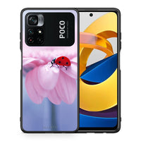 Thumbnail for Θήκη Xiaomi Poco M4 Pro 4G Ladybug Flower από τη Smartfits με σχέδιο στο πίσω μέρος και μαύρο περίβλημα | Xiaomi Poco M4 Pro 4G Ladybug Flower case with colorful back and black bezels