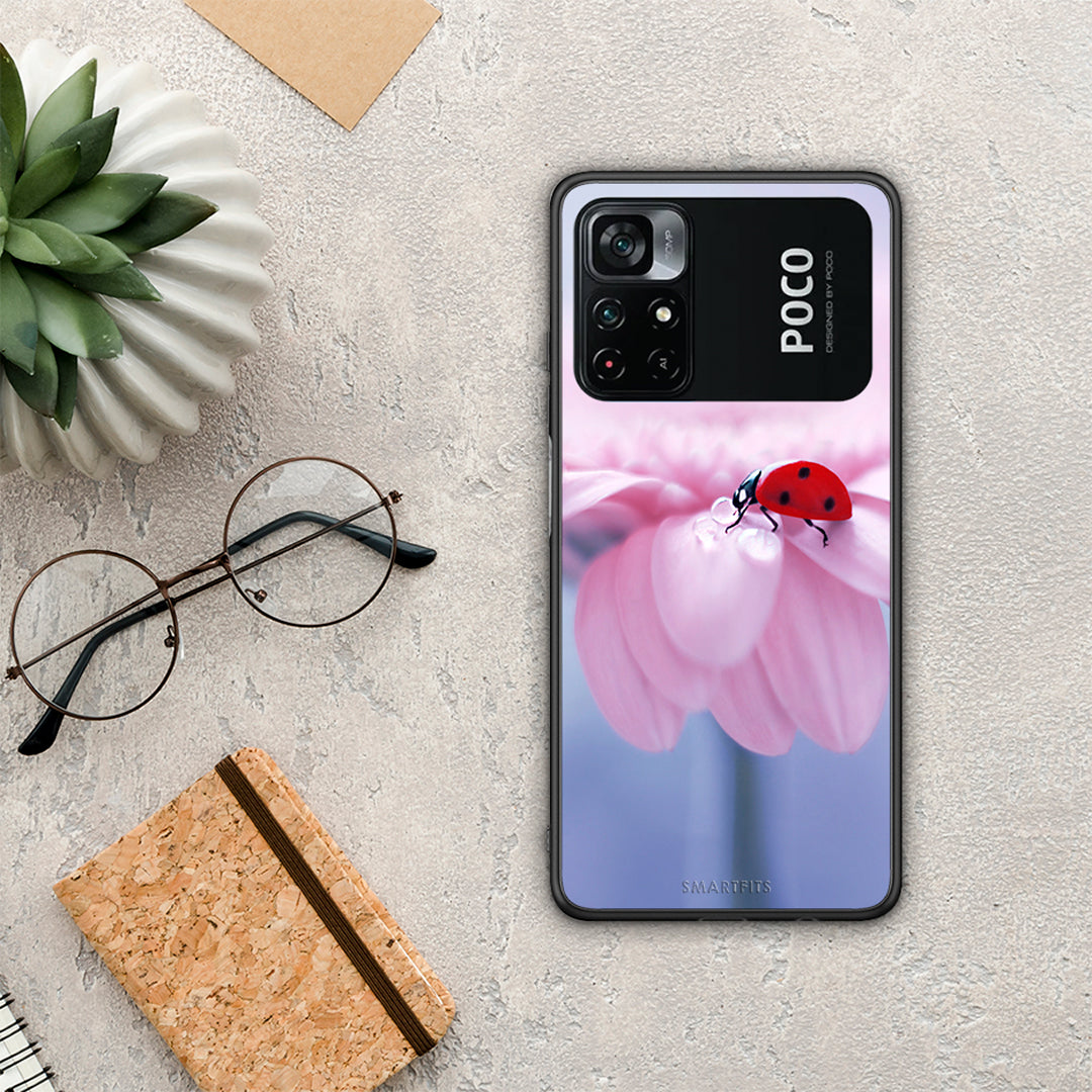 Ladybug Flower - Xiaomi Poco M4 Pro 4G θήκη