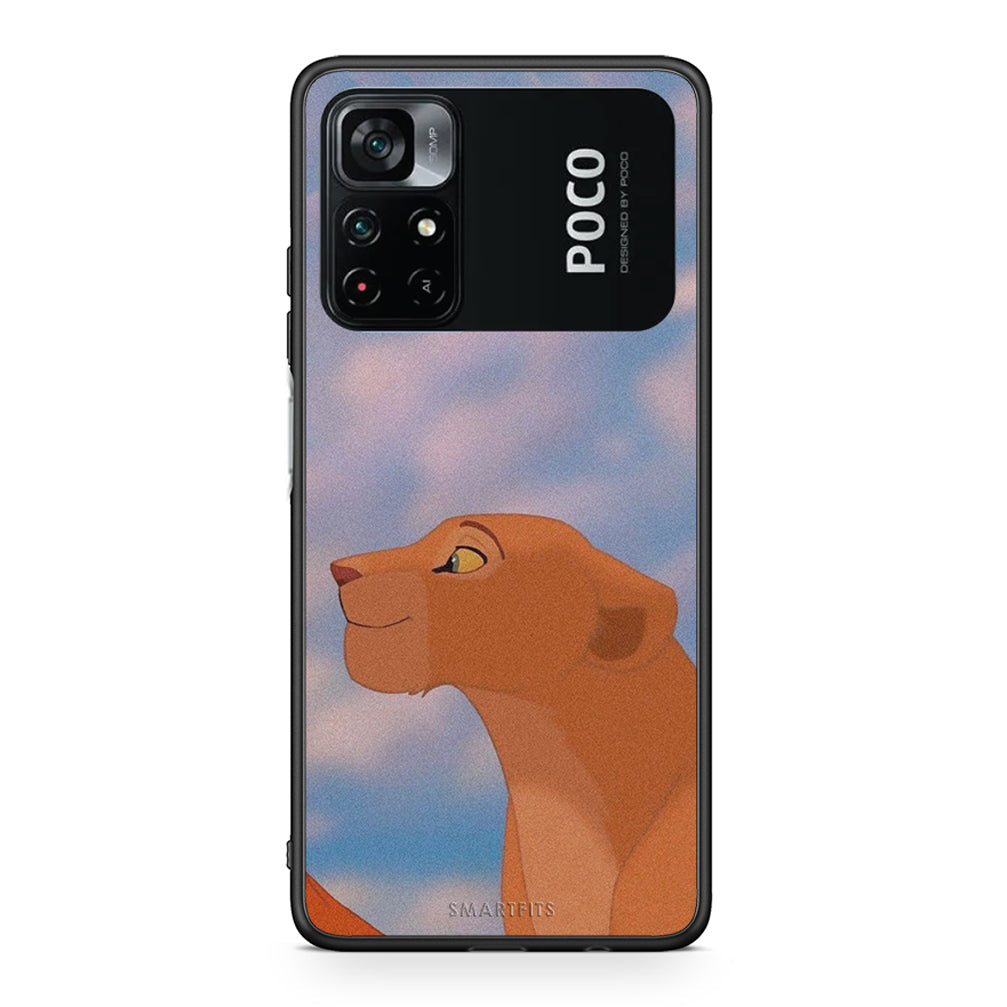 Xiaomi Poco M4 Pro 4G Lion Love 2 Θήκη Αγίου Βαλεντίνου από τη Smartfits με σχέδιο στο πίσω μέρος και μαύρο περίβλημα | Smartphone case with colorful back and black bezels by Smartfits