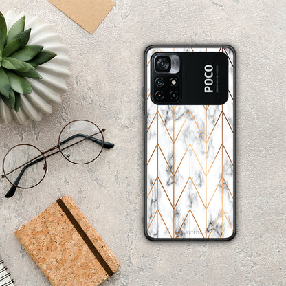 Marble Gold Geometric - Xiaomi Poco M4 Pro 4G θήκη