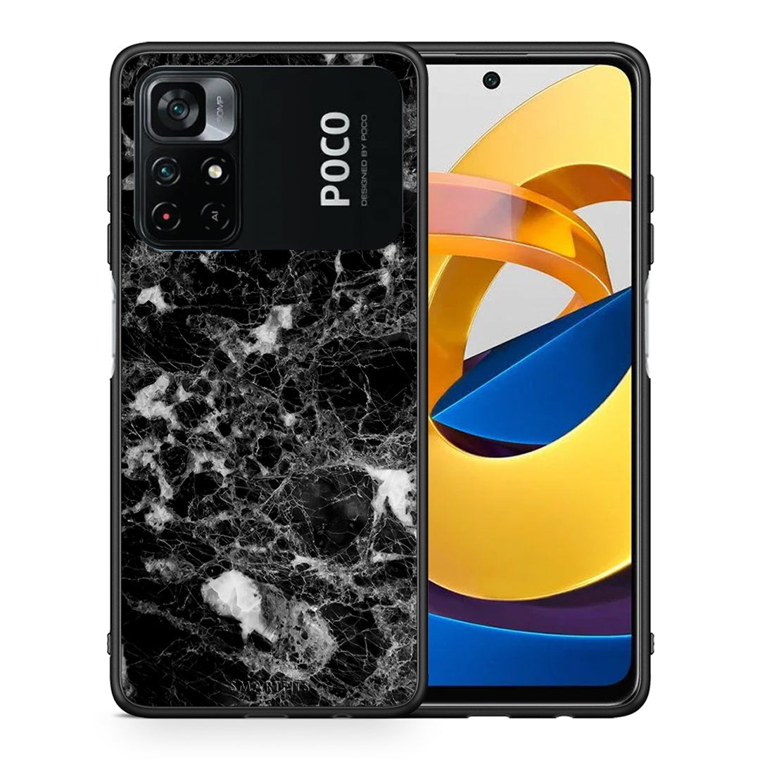 Θήκη Xiaomi Poco M4 Pro 4G Male Marble από τη Smartfits με σχέδιο στο πίσω μέρος και μαύρο περίβλημα | Xiaomi Poco M4 Pro 4G Male Marble case with colorful back and black bezels