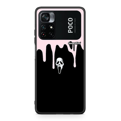Xiaomi Poco M4 Pro 4G Melting Halloween Mask Θήκη από τη Smartfits με σχέδιο στο πίσω μέρος και μαύρο περίβλημα | Smartphone case with colorful back and black bezels by Smartfits