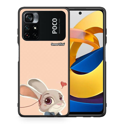 Θήκη Xiaomi Poco M4 Pro 4G Nick Wilde And Judy Hopps Love 2 από τη Smartfits με σχέδιο στο πίσω μέρος και μαύρο περίβλημα | Xiaomi Poco M4 Pro 4G Nick Wilde And Judy Hopps Love 2 case with colorful back and black bezels
