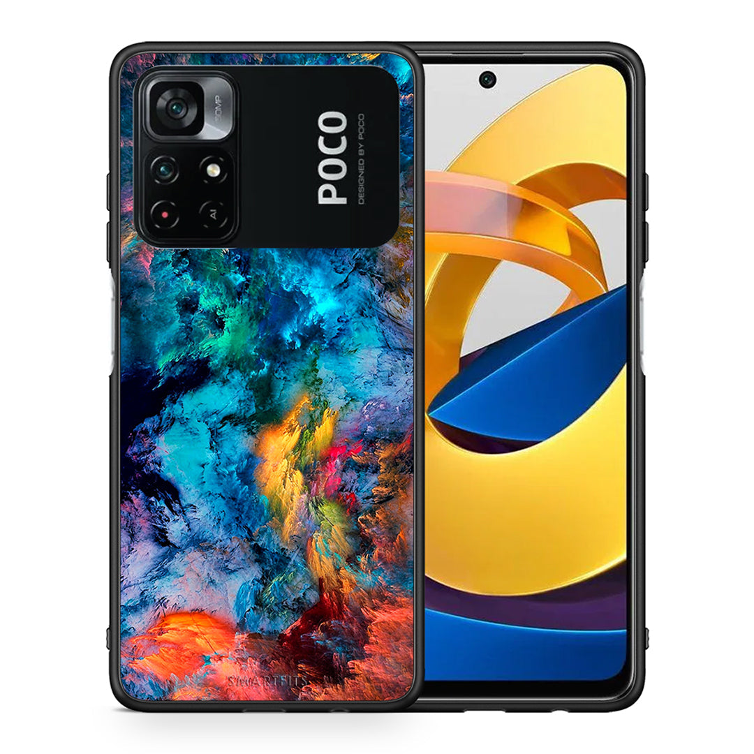 Θήκη Xiaomi Poco M4 Pro 4G Crayola Paint από τη Smartfits με σχέδιο στο πίσω μέρος και μαύρο περίβλημα | Xiaomi Poco M4 Pro 4G Crayola Paint case with colorful back and black bezels