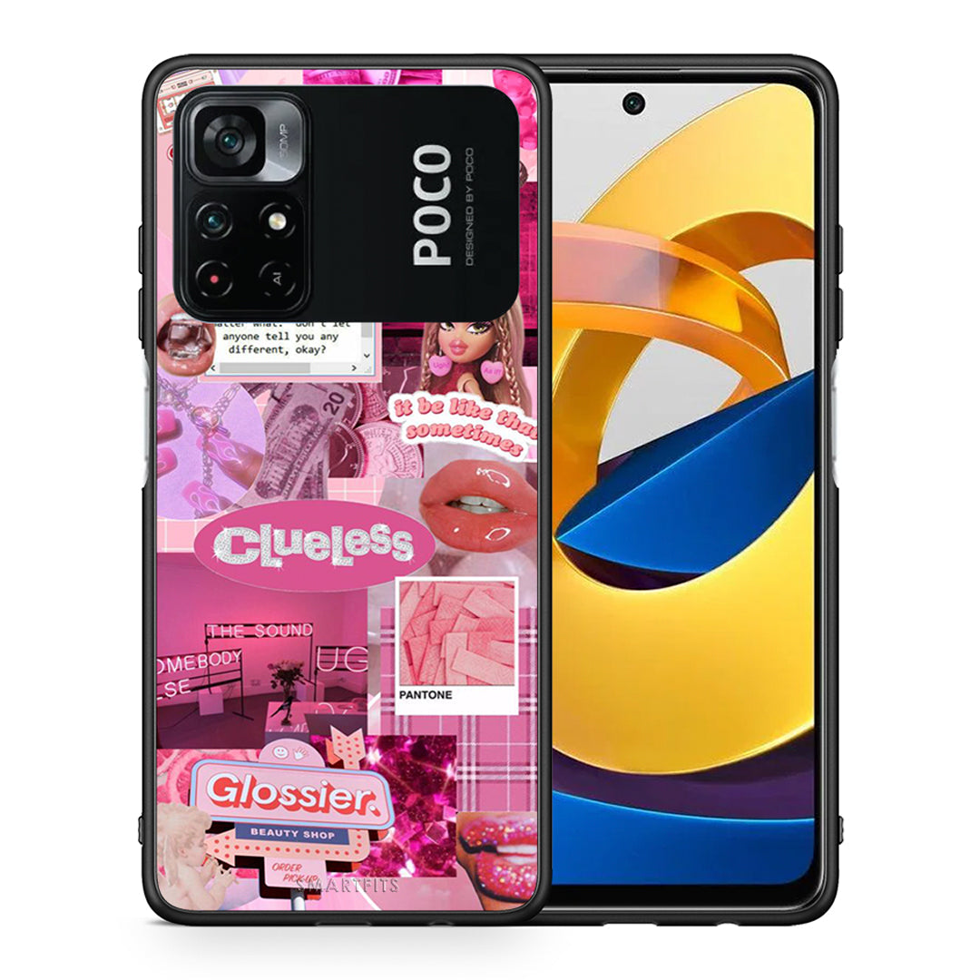 Θήκη Αγίου Βαλεντίνου Xiaomi Poco M4 Pro 4G Pink Love από τη Smartfits με σχέδιο στο πίσω μέρος και μαύρο περίβλημα | Xiaomi Poco M4 Pro 4G Pink Love case with colorful back and black bezels