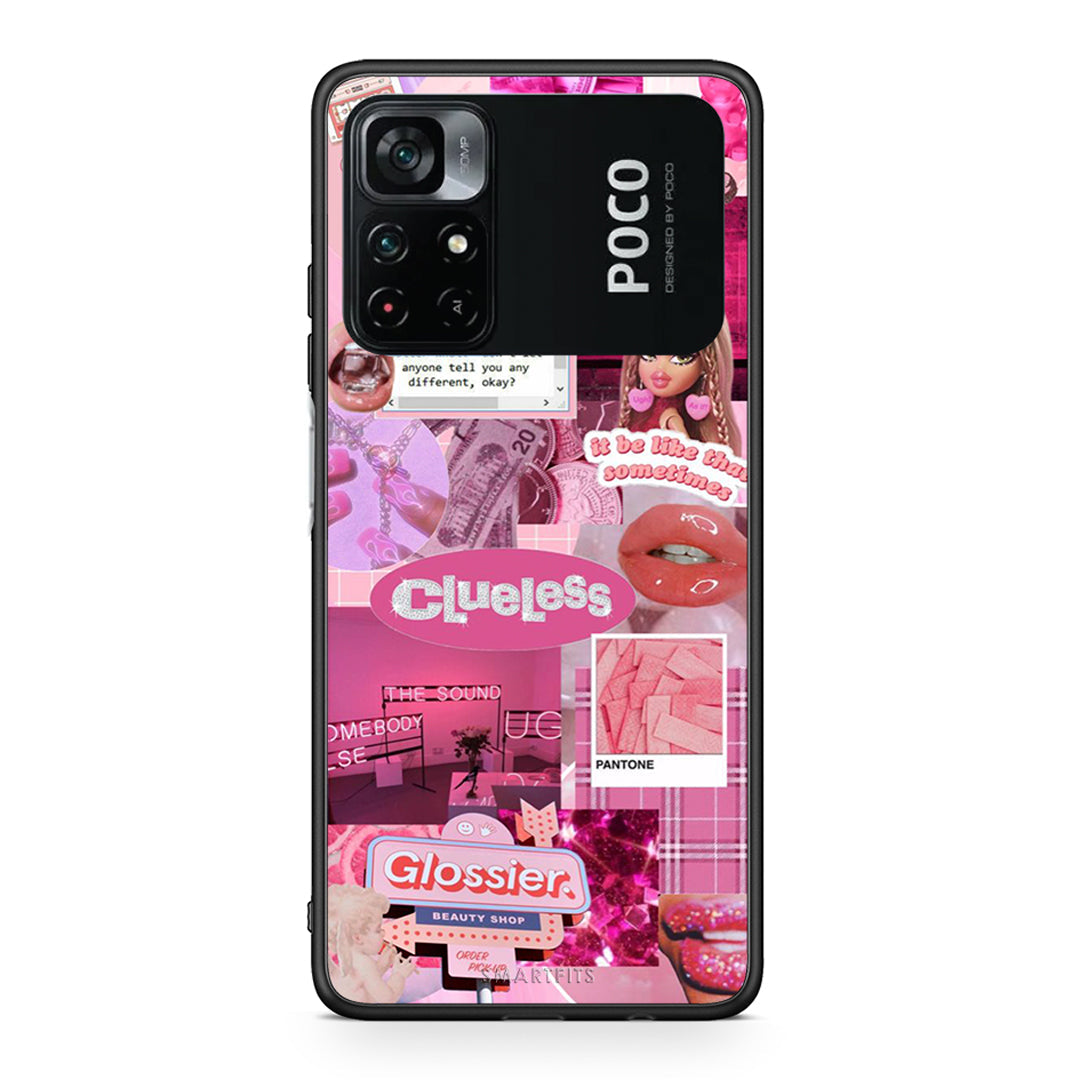 Xiaomi Poco M4 Pro 4G Pink Love Θήκη Αγίου Βαλεντίνου από τη Smartfits με σχέδιο στο πίσω μέρος και μαύρο περίβλημα | Smartphone case with colorful back and black bezels by Smartfits