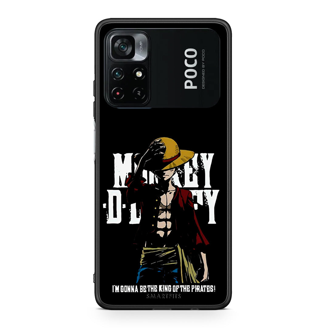 Xiaomi Poco M4 Pro 4G Pirate King θήκη από τη Smartfits με σχέδιο στο πίσω μέρος και μαύρο περίβλημα | Smartphone case with colorful back and black bezels by Smartfits