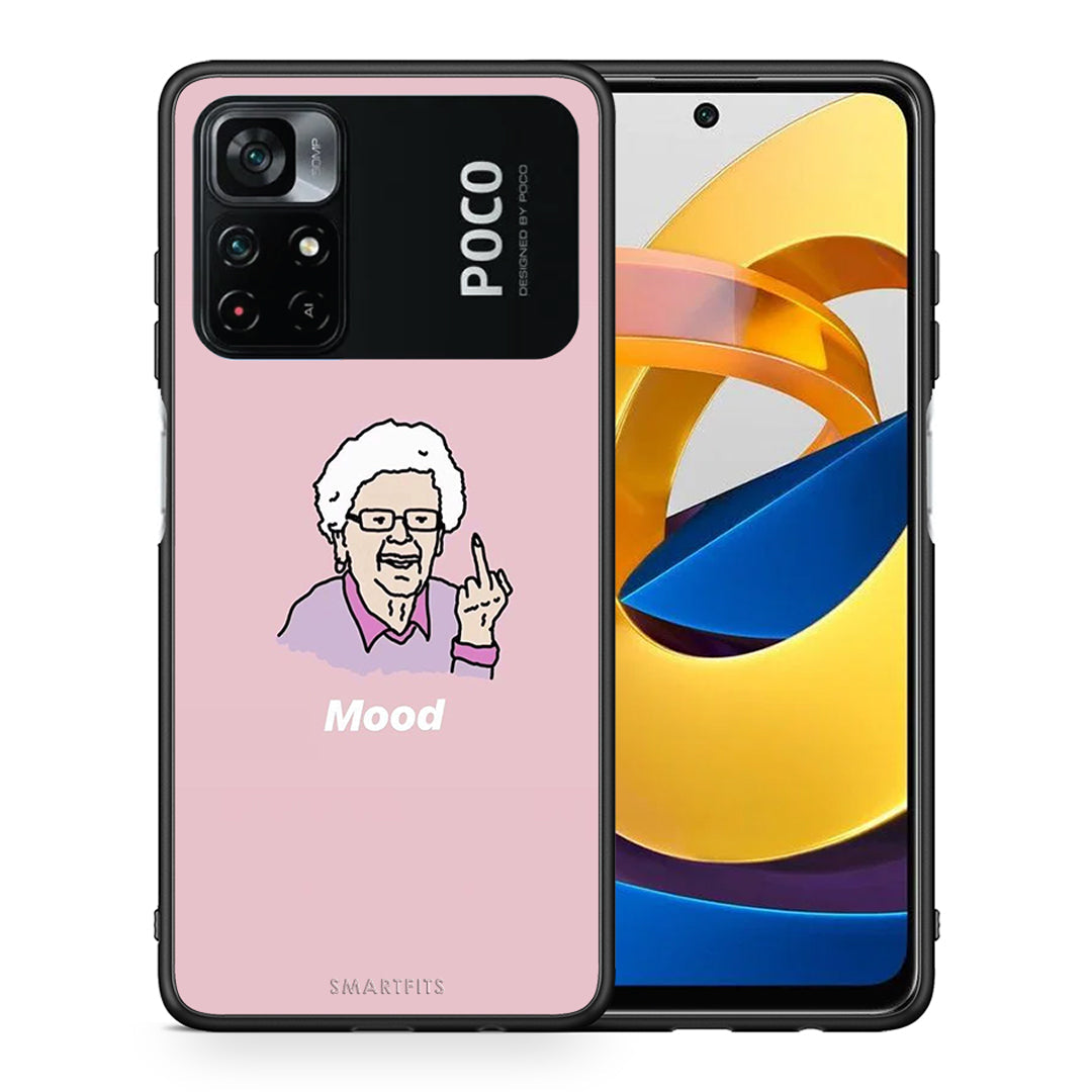 Θήκη Xiaomi Poco M4 Pro 4G Mood PopArt από τη Smartfits με σχέδιο στο πίσω μέρος και μαύρο περίβλημα | Xiaomi Poco M4 Pro 4G Mood PopArt case with colorful back and black bezels