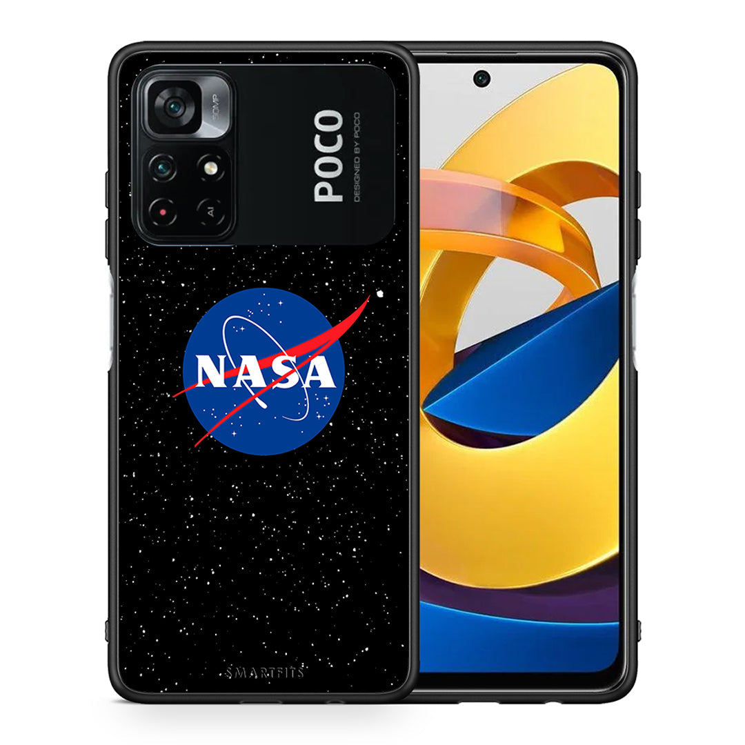 Θήκη Xiaomi Poco M4 Pro 4G NASA PopArt από τη Smartfits με σχέδιο στο πίσω μέρος και μαύρο περίβλημα | Xiaomi Poco M4 Pro 4G NASA PopArt case with colorful back and black bezels