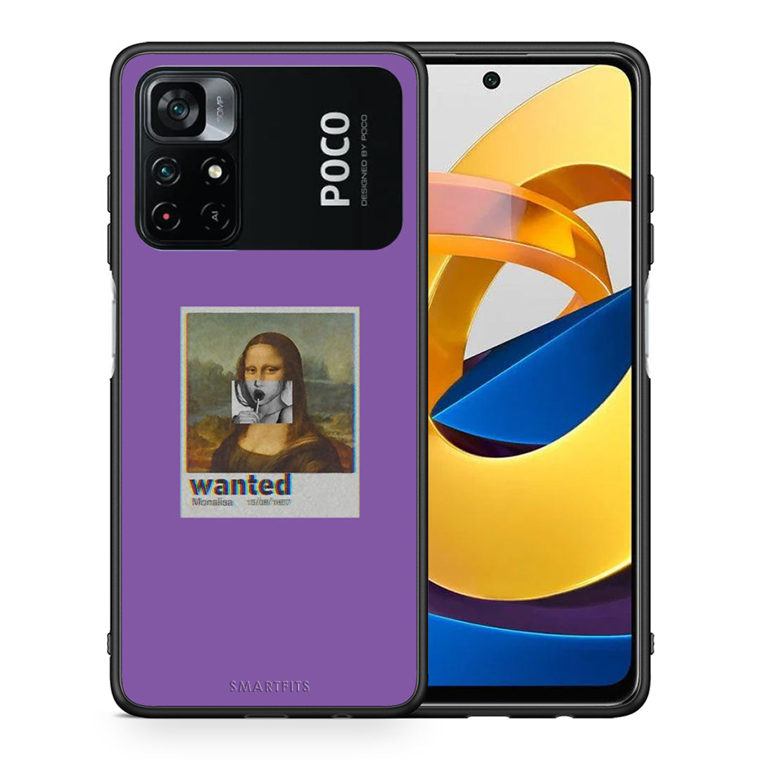 Θήκη Xiaomi Poco M4 Pro 4G Monalisa Popart από τη Smartfits με σχέδιο στο πίσω μέρος και μαύρο περίβλημα | Xiaomi Poco M4 Pro 4G Monalisa Popart case with colorful back and black bezels